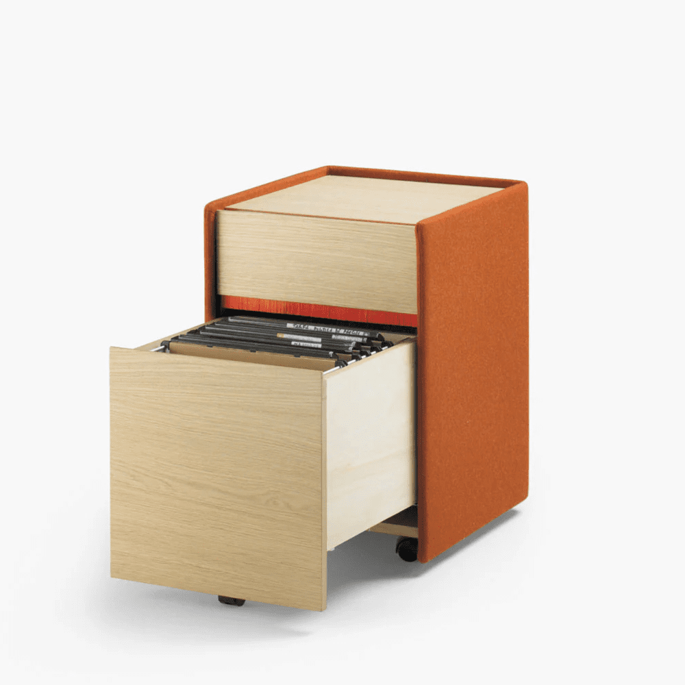 Caisson de bureau mobile sur roulettes