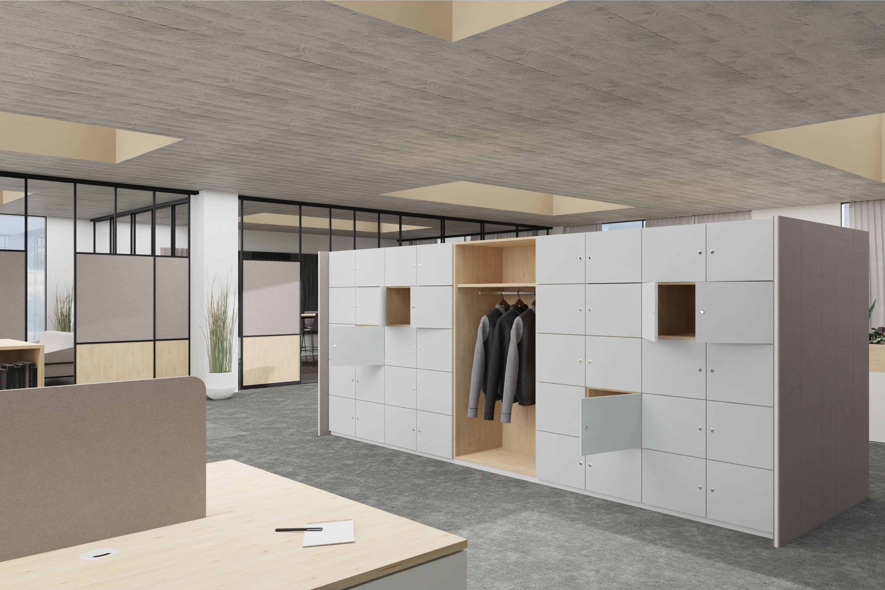 Casiers et vestiaires de bureau